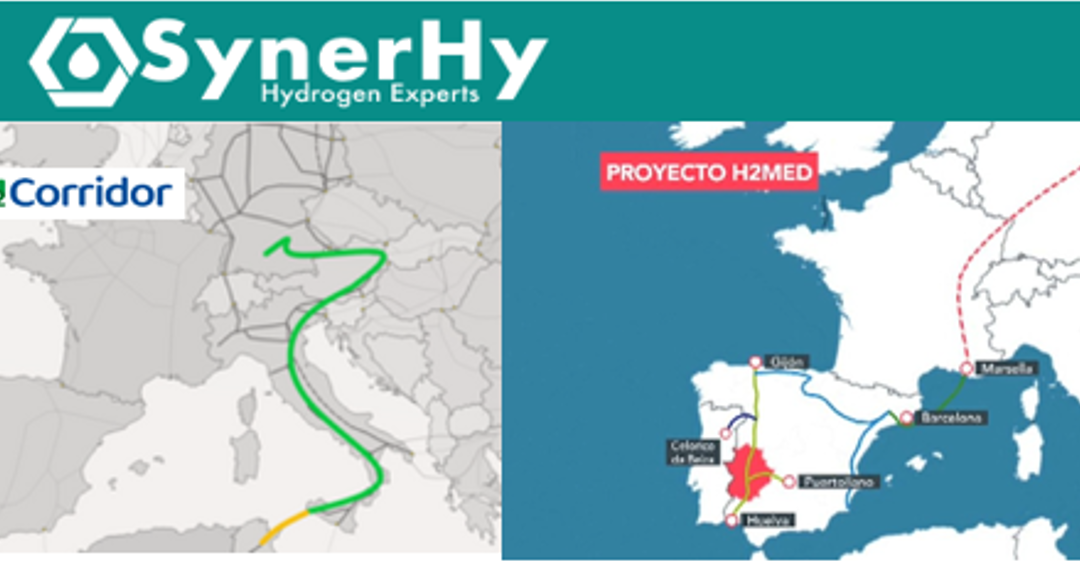 H2Med vs SoutH2, los dos posibles corredores de H2 del Sur de Europa